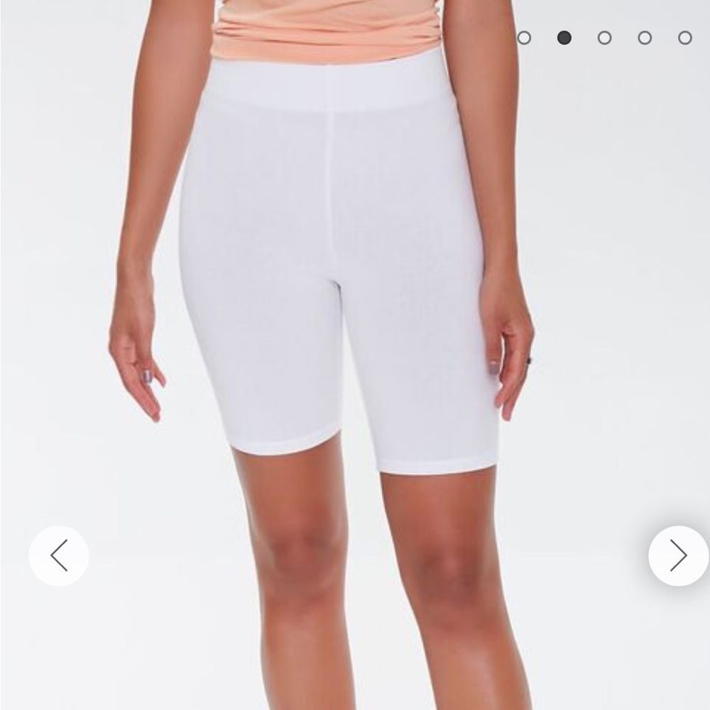 Brand new Forever 21 white biker shorts